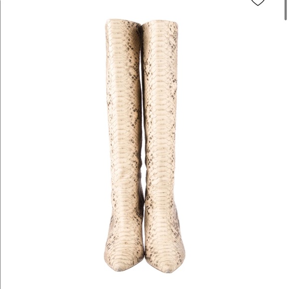 YEEZY SEASON 7 embossed Python Knee High Boot 70MM in Roccia Mesa - Picture 10 of 12